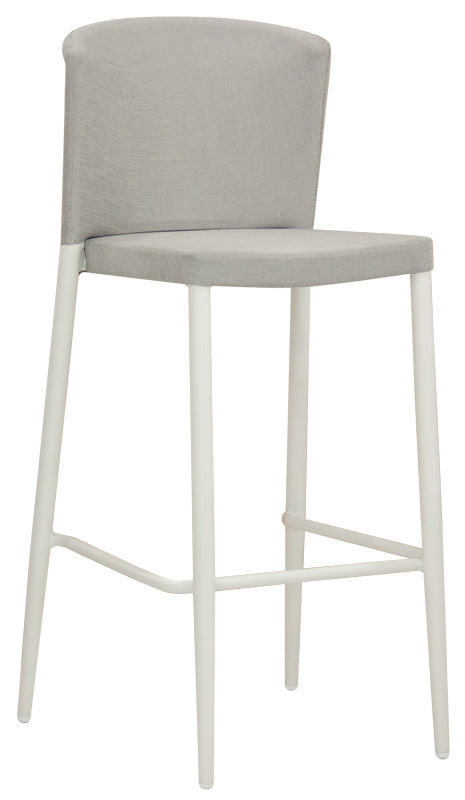 Set da 2 Sgabello moderno struttura in alluminio rivestito in tessuto cm 41x40x109h - vari colori