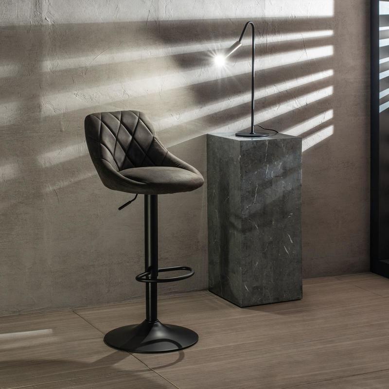 sgabello moderno alto in similpelle vintage colore marrone