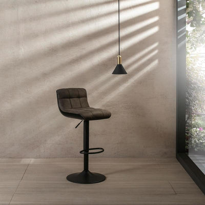 sgabello alto regolabile stile industrial vintage colore marrone