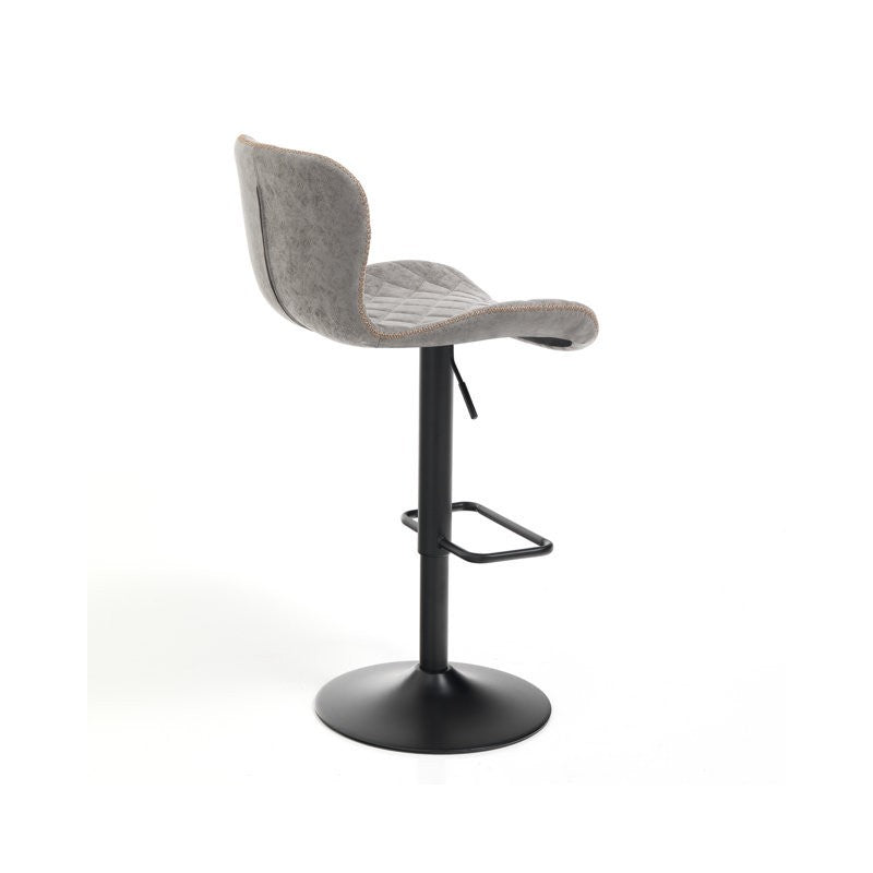 Set da 2 Sgabello regolabile struttura in metallo seduta in similpelle cm 48x55x87/107h