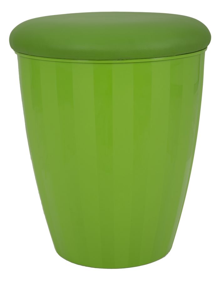 Sgabello contenitore moderno per salotto o camera da letto colore verde