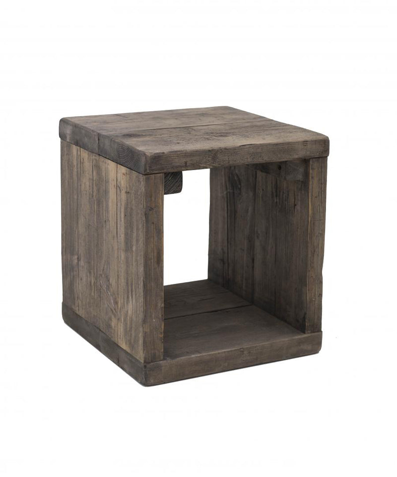 sgabello cubo finitura brunita