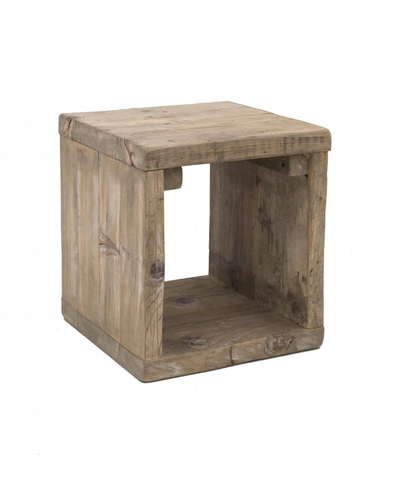 sgabello cubo finitura naturale