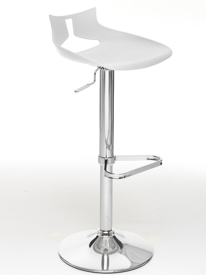 Set da 2 Sgabello da bar regolabile struttura in metallo cromato cm 40x40x71/90h - vari colori