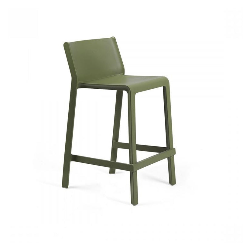 Set da 4 Sgabello moderno alto in polipropilene cm 50x53x83h - vari colori