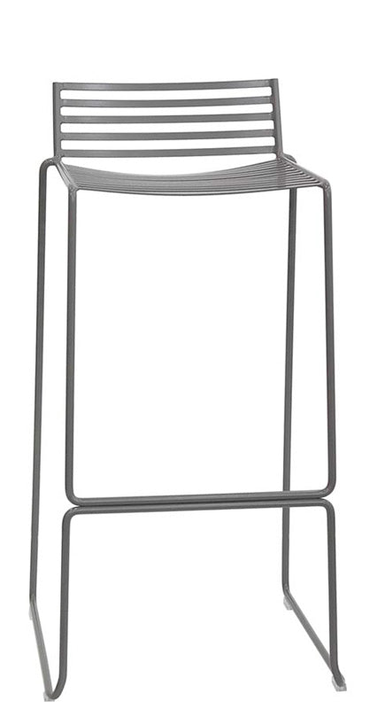 Set da 2 sgabello alto fisso moderno in acciaio per bar o cucina cm 37x33x86h - vari colori