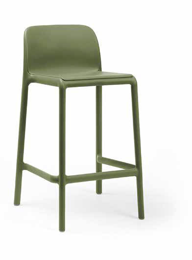Set da 4 sgabello moderno impilabile in resina con fiberglass - vari modelli