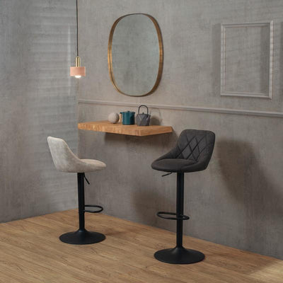 sgabello moderno alto in similpelle vintage colore beige