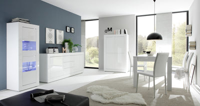 Cody - Soggiorno completo moderno con tavolo allungabile madia e credenza