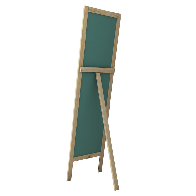 Specchio rettangolare da terra con cornice in legno con cavalletto country cm 38x4x145h