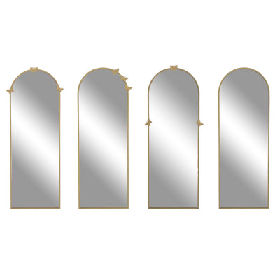 Specchio da terra cheval design moderno con cornice in metallo oro opaco cm 65x2x180h
