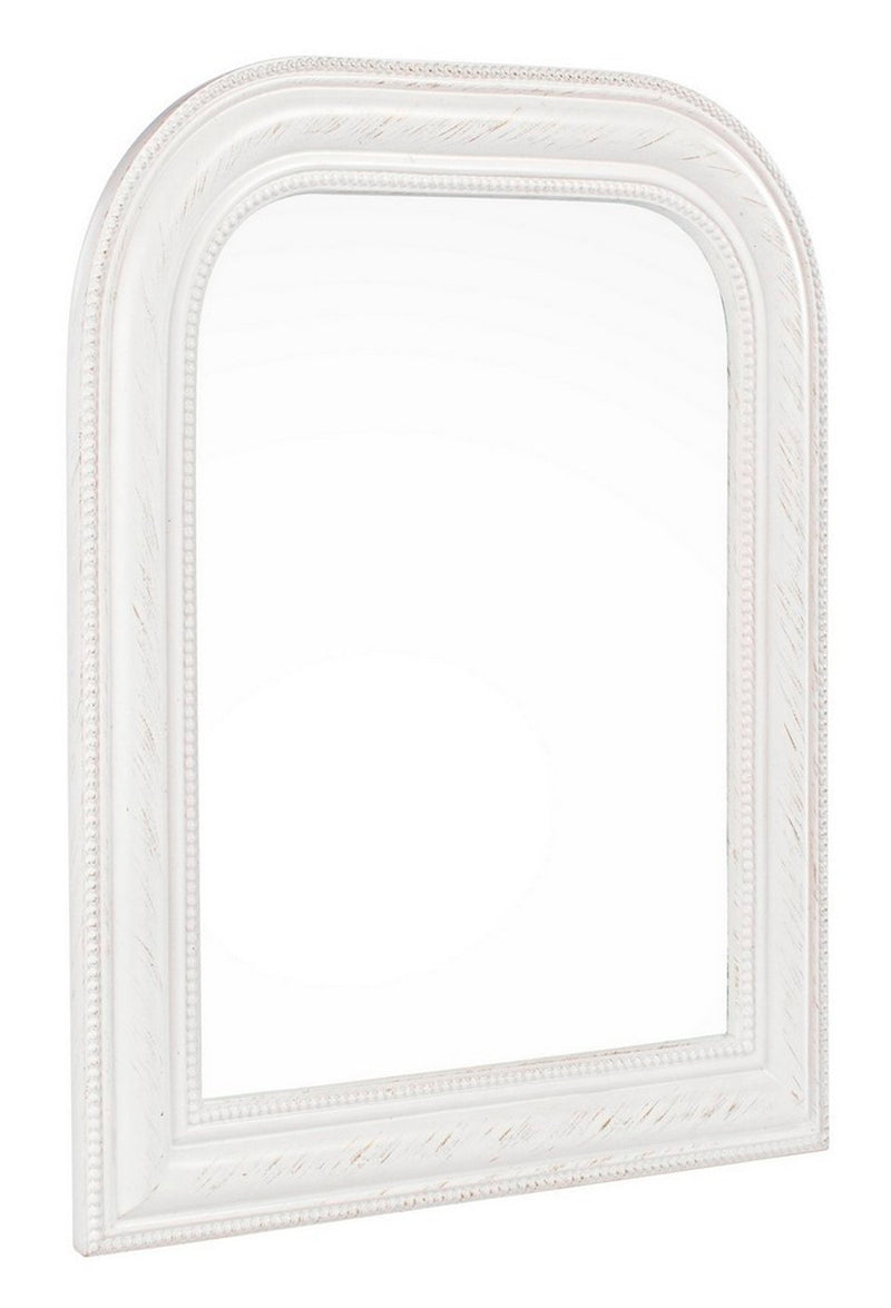 Specchiera classica cornice decorata colore bianco cm 50x2x60h