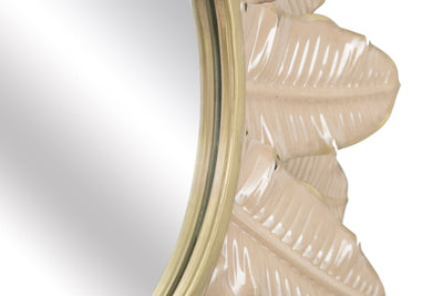 specchio moderno in metallo colore rosa