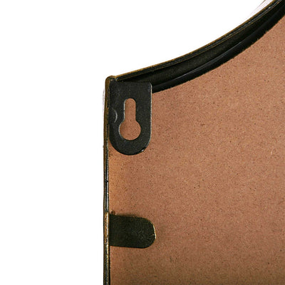 Specchio ottagonale da parete cornice in metallo dorato anticato cm 45x7x70h