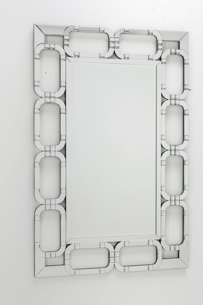 Specchio da parete rettangolare geometrico e moderno cm 79x119h