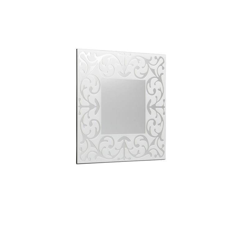 Specchio design da parete quadrato cornice decorata cm 80x5x80h