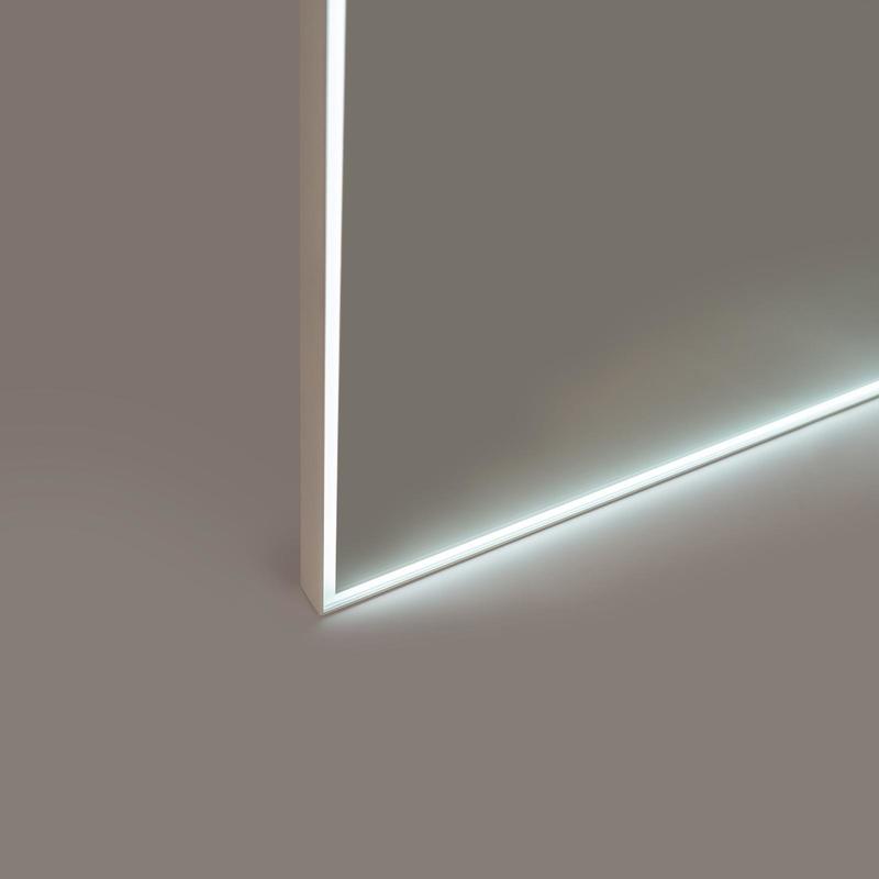 Specchio moderno da parete cornice con luce a led cm 100x5x80h