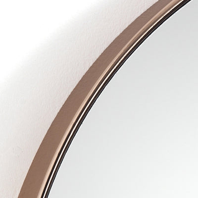 Specchio da parete tondo cornice in metallo colore rame cm Ø 60