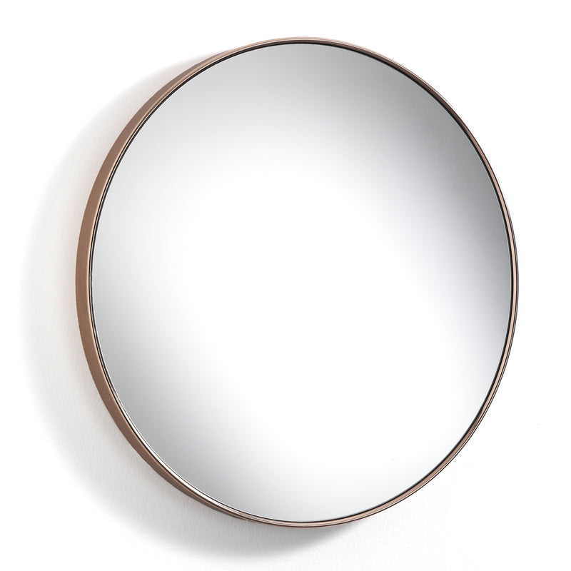 Specchio da parete tondo cornice in metallo colore rame cm Ø 60