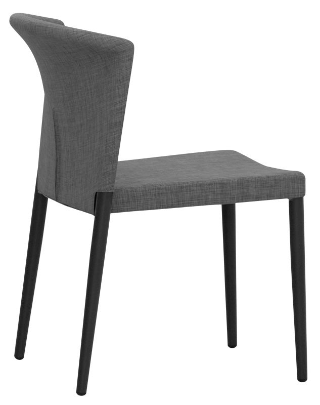 Set da 2 Sedia moderna struttura in alluminio seduta in tessuto cm 44x44x76h