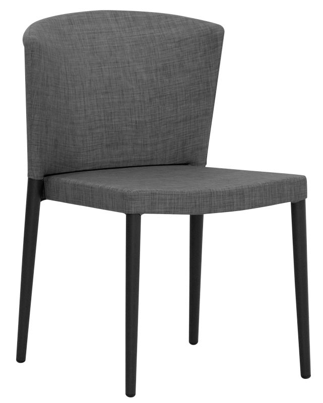 Set da 2 Sedia moderna struttura in alluminio seduta in tessuto cm 44x44x76h