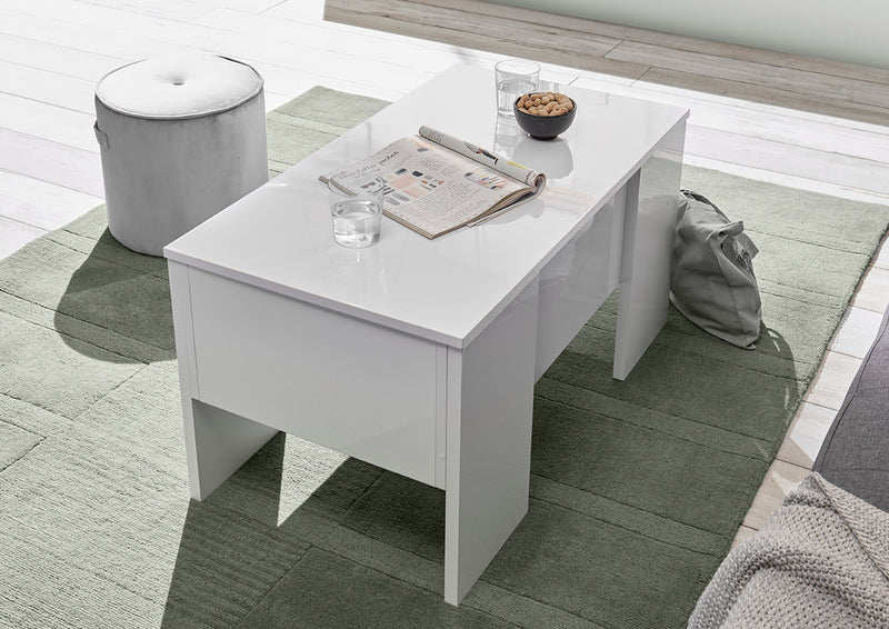 Leonel - Tavolino da salotto con contenitore in legno cm 92x50x47h - vari colori