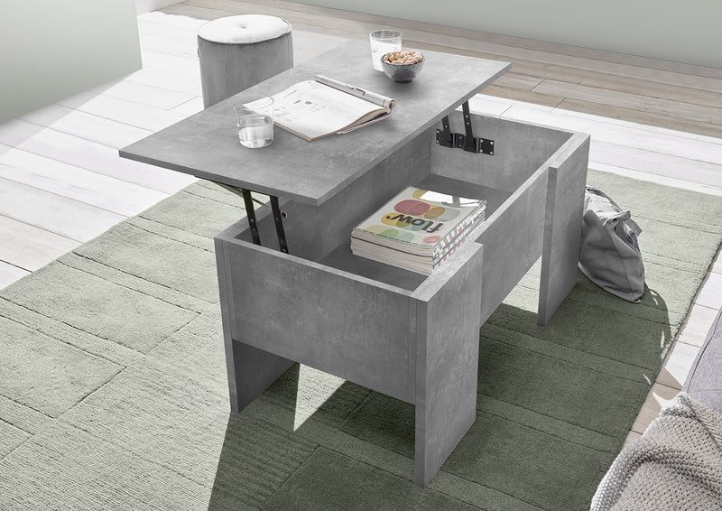 Leonel - Tavolino da salotto con contenitore in legno cm 92x50x47h - vari colori