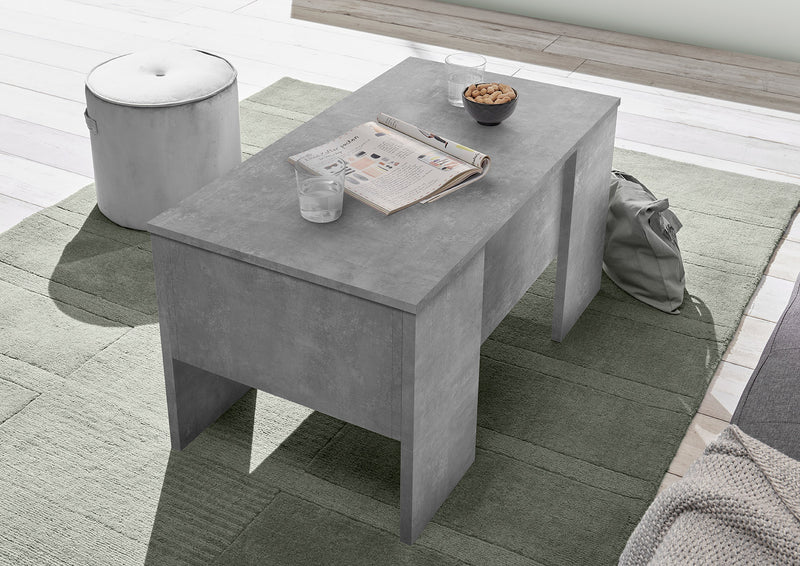 Leonel - Tavolino da salotto con contenitore in legno cm 92x50x47h - vari colori