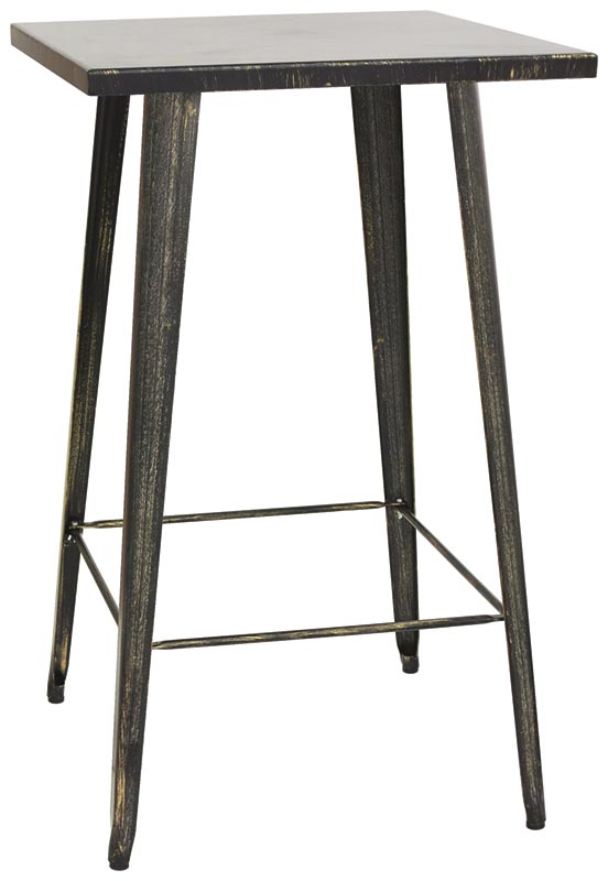 Tavolino bar industrial in metallo cm 65x65x107h