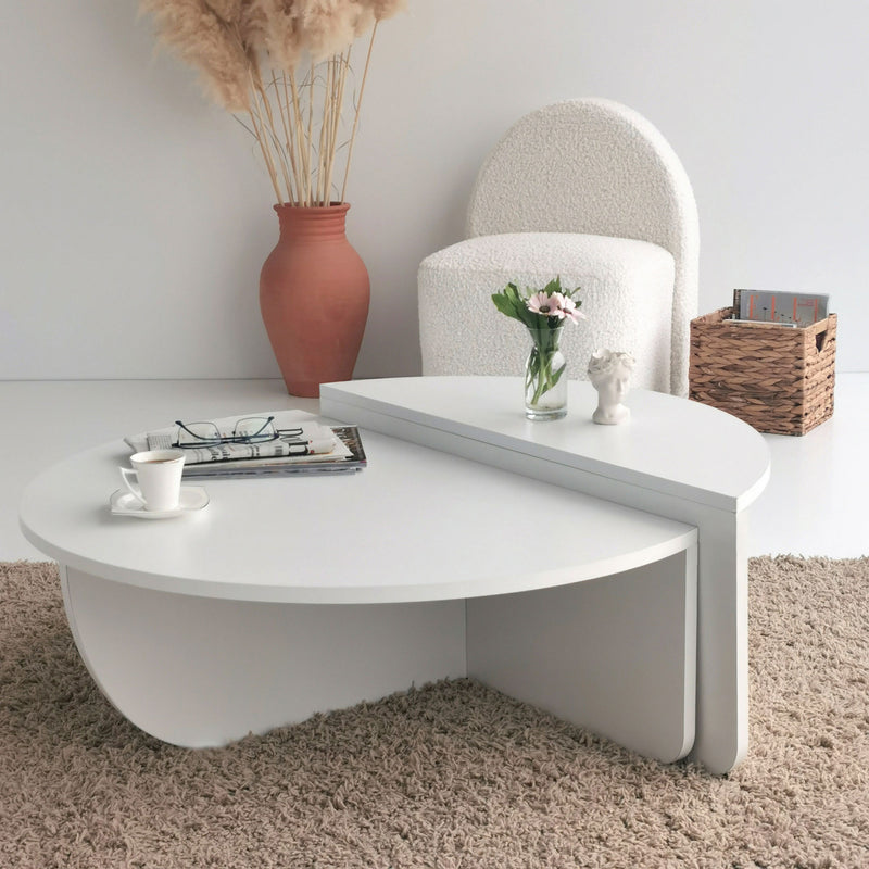 Set da 2 tavolino basso da salotto stile moderno - vari colori
