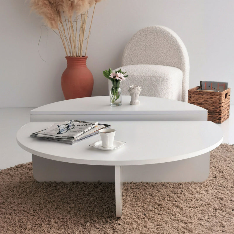 Set da 2 tavolino basso da salotto stile moderno - vari colori