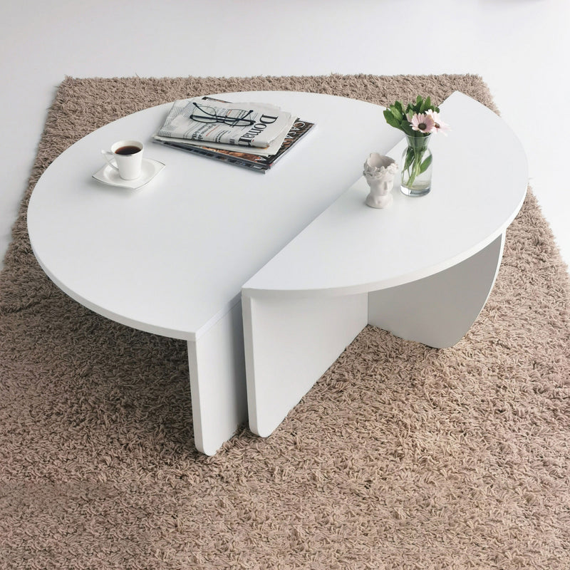 Set da 2 tavolino basso da salotto stile moderno - vari colori