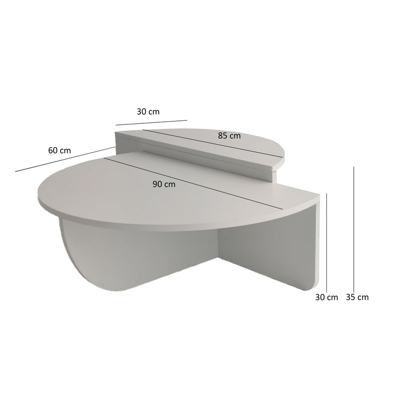 Set da 2 tavolino basso da salotto stile moderno - vari colori