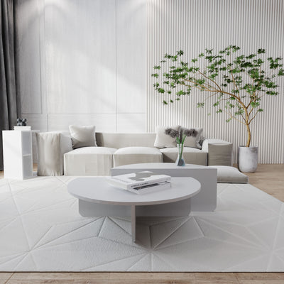 Set da 2 tavolino basso da salotto stile moderno - vari colori