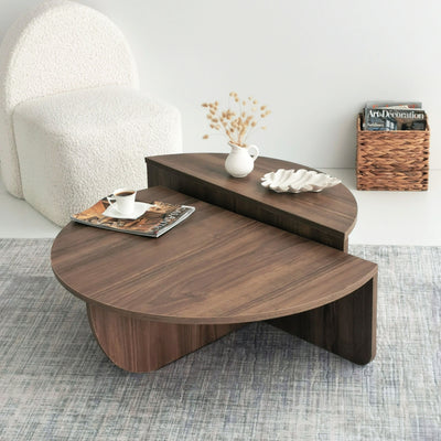 Set da 2 tavolino basso da salotto stile moderno - vari colori
