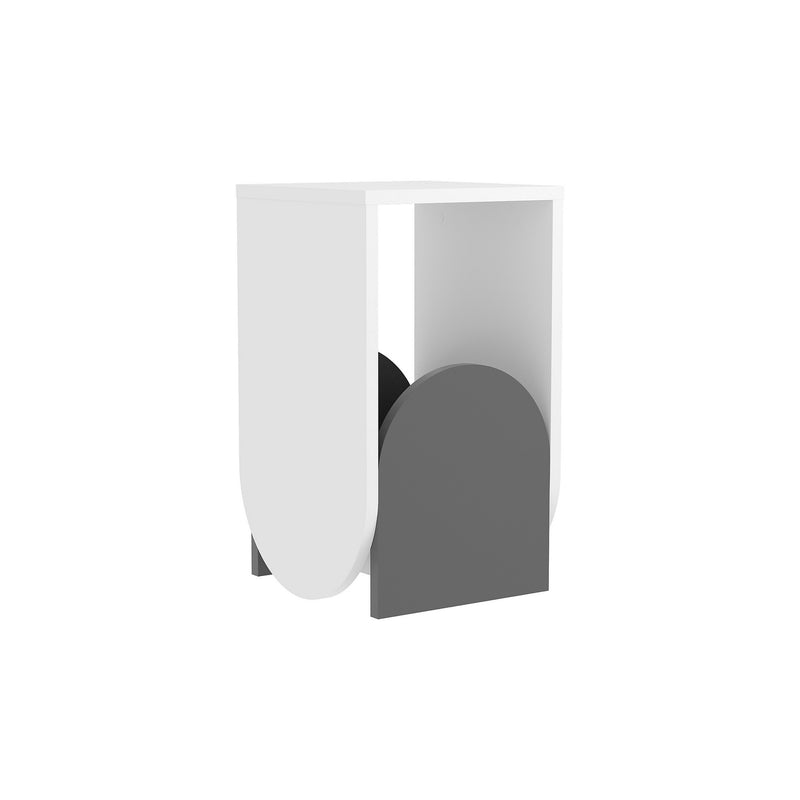 Tavolino basso da salotto design moderno geometrico in legno cm 32x32x55h - vari colori