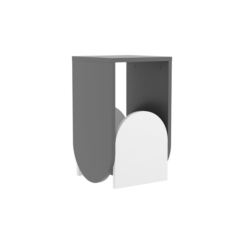 Tavolino basso da salotto design moderno geometrico in legno cm 32x32x55h - vari colori