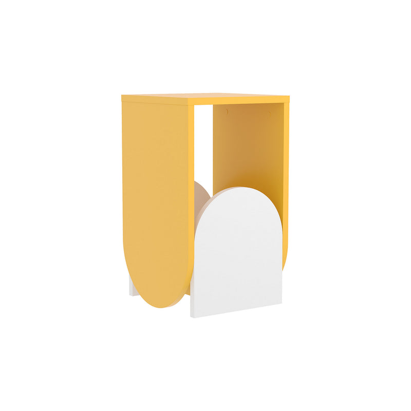 Tavolino basso da salotto design moderno geometrico in legno cm 32x32x55h - vari colori
