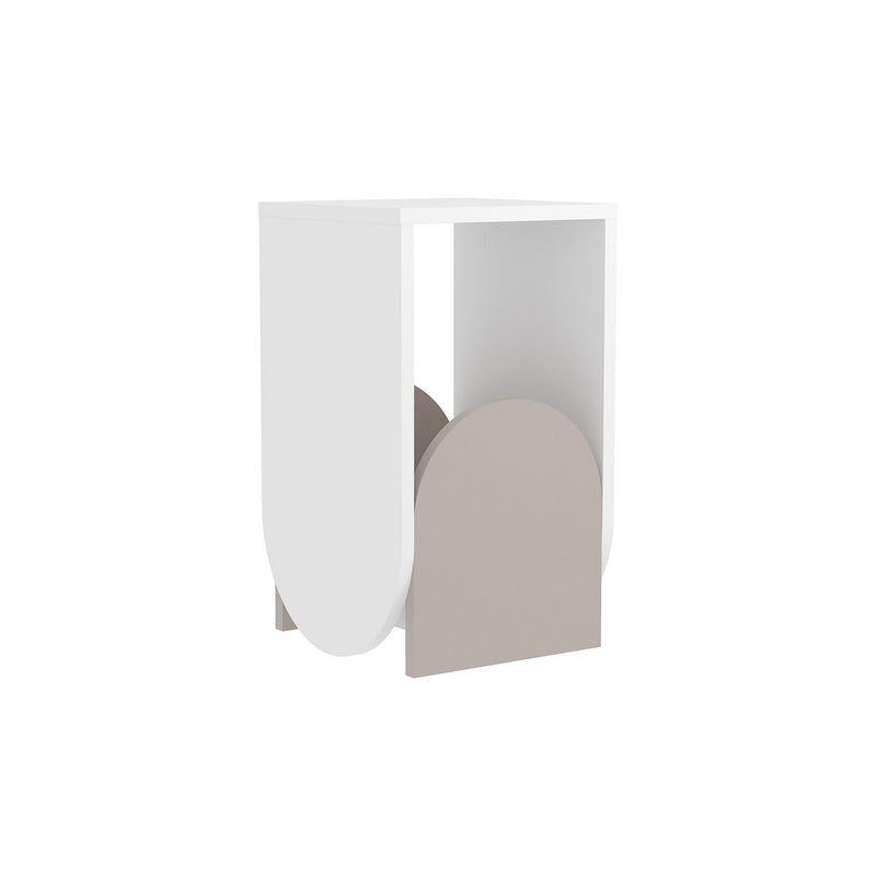 Tavolino basso da salotto design moderno geometrico in legno cm 32x32x55h - vari colori
