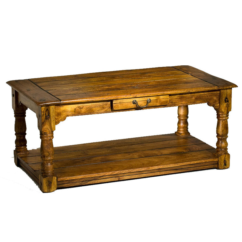 Tavolino basso da salotto in legno cm 110x60x48h