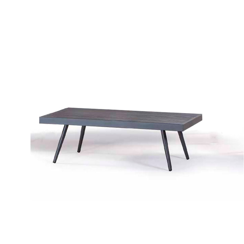 Tavolino basso da esterno in alluminio antracite cm 110x60x42h