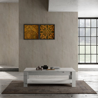 Orleano - Tavolino moderno da salotto in legno rovere cm 140x68x45h - vari colori