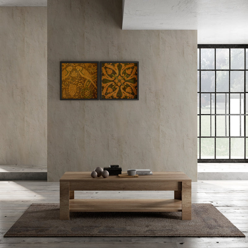 Orleano - Tavolino moderno da salotto in legno rovere cm 140x68x45h - vari colori