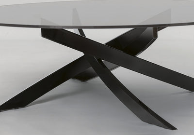 Artistico - Tavolino da salotto tondo Bontempi gambe intrecciate cm Ø 120x40h - vari colori