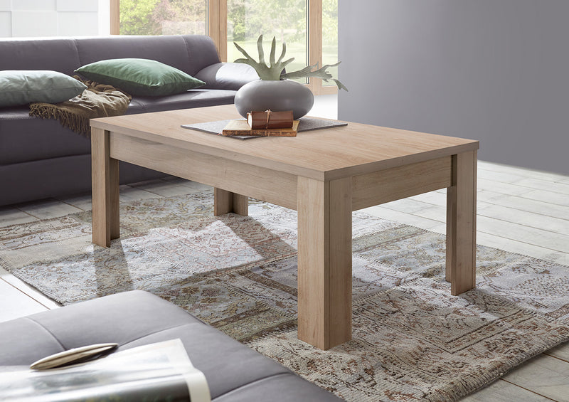 Kisy - Tavolino da salotto basso in legno moderno cm 122x65x45h - vari colori