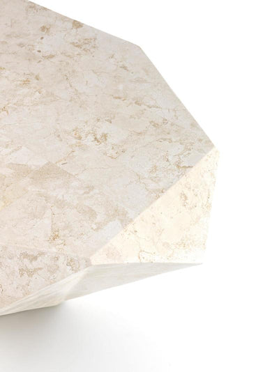 tavolino design da salotto pietra fossile colore beige