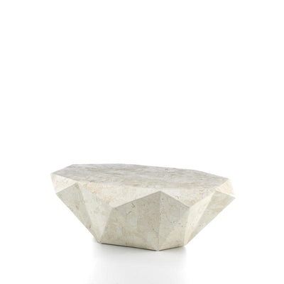 tavolino design da salotto pietra fossile colore beige
