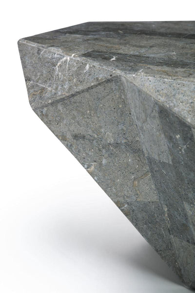 tavolino design da salotto pietra fossile colore grigio