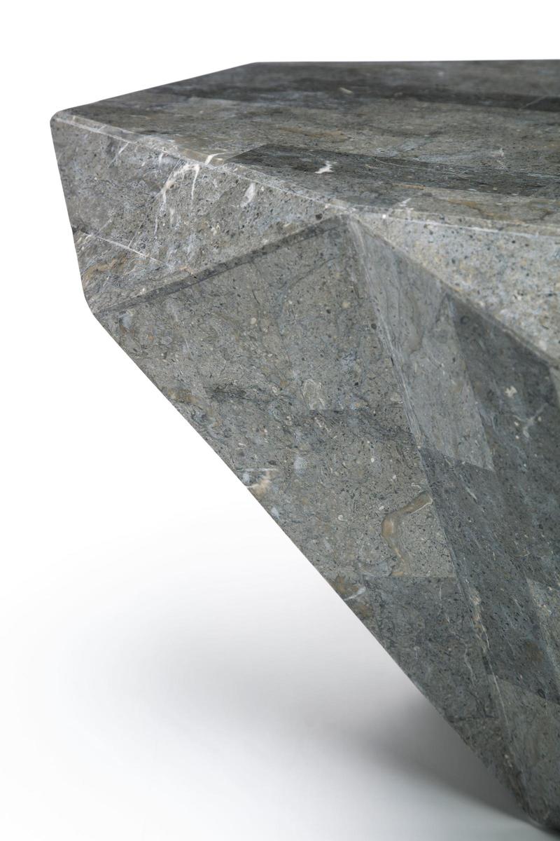 tavolino design da salotto pietra fossile colore grigio