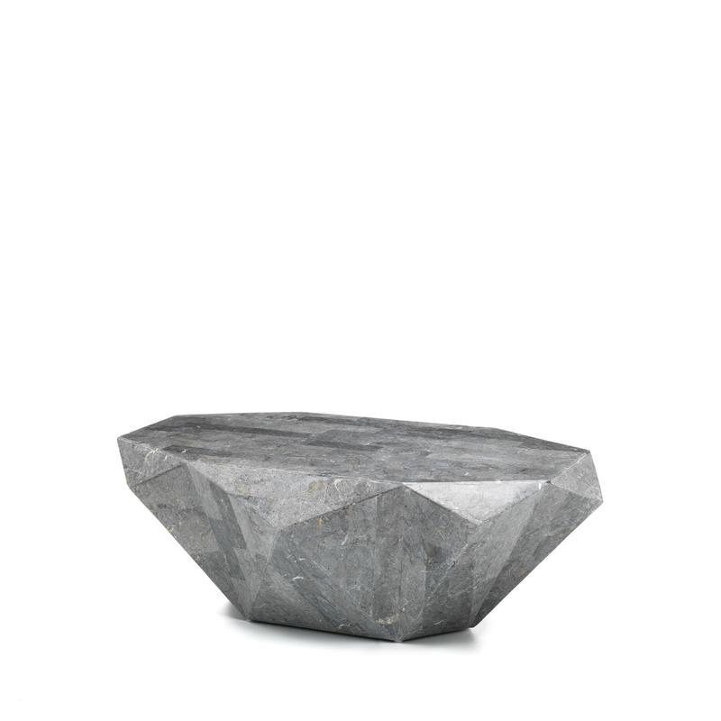 tavolino design da salotto pietra fossile colore grigio